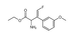 (E)-2-Amino-4-fluoro-3-(3-methoxy-phenyl)-but-3-enoic acid ethyl ester结构式