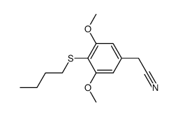 2-(4-(butylthio)-3,5-dimethoxyphenyl)acetonitrile Structure