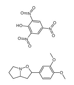 2-(3,4-Dimethoxyphenyl)-2,3,3a,4,5,6-hexahydropyrrolo<1,2-b>isoxazole picrate结构式