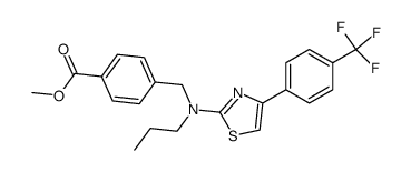 methyl 4-[(propyl{4-[4-(trifluoromethyl)phenyl]-1,3-thiazol-2-yl}amino)methyl]benzoate Structure
