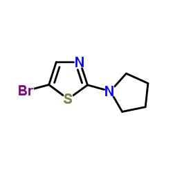 5-溴-2-(1-吡咯烷)噻唑结构式