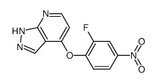 4-(2-fluoro-4-nitrophenoxy)-1H-pyrazolo[3,4-b]pyridine Structure
