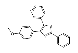 4-(4-methoxyphenyl)-2-phenyl-5-pyridin-3-yl-1,3-thiazole结构式
