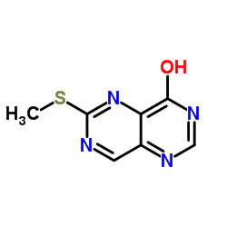 6-甲硫基嘧啶并[5,4-D]嘧啶-4(1H)-酮结构式