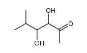 3,4-dihydroxy-5-methylhexan-2-one结构式