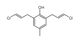 4-methyl-2,6-di(3-chloro-2-propenyl)phenol Structure