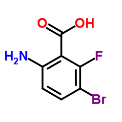 6-Amino-3-bromo-2-fluoro-benzoic acid Structure