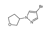 4-溴-1-(四氢呋喃-3-基)-1H-吡唑结构式