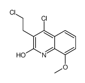 4-chloro-3-(2-chloroethyl)-8-methoxy-1H-quinolin-2-one结构式