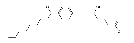 methyl 5-hydroxy-7-[4-(1-hydroxynonyl)phenyl]hept-6-ynoate结构式