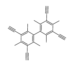 3,3',5,5'-tetraethynyl-2,2',4,4',6,6'-hexamethylbiphenyl结构式