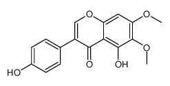 5-Hydroxy-3-(4-hydroxyphenyl)-6,7-dimethoxy-4H-1-benzopyran-4-one结构式