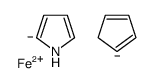 Cyclopentadienyl(pyrrolyl)iron结构式