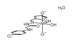 NiCl2(H2O)2(N'-(furan-2-ylmethylene)-2-(4-methoxyphenylamino)acetohydrazide)*H2O Structure
