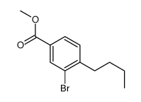 3-溴-4-丁基苯甲酸甲酯结构式