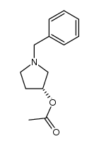 (3R)-1-(phenylmethyl)pyrrolidin-3-ol Acetate Structure