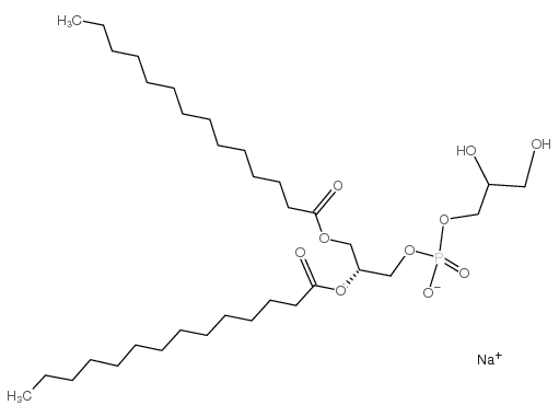 1,2-二肉豆蔻酰基-sn-甘油-3-磷酸-sn-甘油钠盐结构式