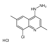 8-氯-2,6-二甲基-4-肼基喹啉盐酸盐结构式