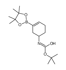 tert-butyl N-[3-(tetramethyl-1,3,2-dioxaborolan-2-yl)cyclohex-3-en-1-yl]carbamate Structure