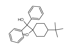 cis-4-tert-butyl-1-(diphenylhydroxymethyl)cyclohexanol Structure