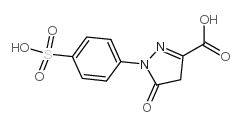 1-(4'-磺酸苯基)-3-羧基-5-吡唑啉酮结构式