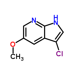 3-氯-5-甲氧基-1H-吡咯并[2,3-b]吡啶结构式