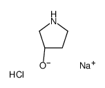 3-Pyrrolidinol, (3S)-, sodium salt, hydrochloride (1:1:1) structure