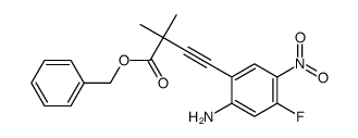 benzyl 4-(2-amino-4-fluoro-5-nitrophenyl)-2,2-dimethylbut-3-ynoate Structure