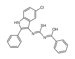 N-[(5-chloro-2-phenyl-1H-indol-3-yl)carbamothioyl]benzamide结构式