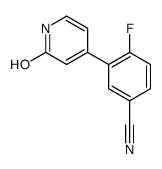 4-fluoro-3-(2-oxo-1H-pyridin-4-yl)benzonitrile Structure