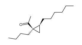 r-1-acetyl-1-butyl-c-2-hexylcyclopropane结构式