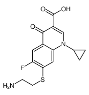 7-(2-aminoethylthio)-1-cyclopropyl-6-fluoro-1,4-dihydro-4-oxoquinoline-3-carboxylic acid结构式