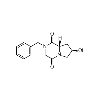 (7R,8aS)-2-苄基-7-羟基六氢吡咯并[1,2-a]吡嗪-1,4-二酮结构式