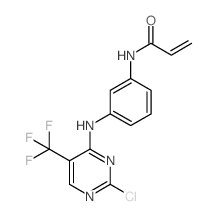 N-(3-((2-chloro-5-(trifluoromethyl)pyrimidin-4-yl)amino)phenyl)acrylamide Structure