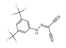 2-[[3,5-bis(trifluoromethyl)phenyl]hydrazinylidene]propanedinitrile Structure