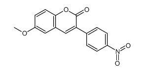 6-methoxy-3-(4-nitro-phenyl)-chromen-2-one Structure