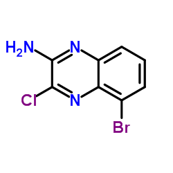 5-Bromo-3-chloro-2-quinoxalinamine Structure