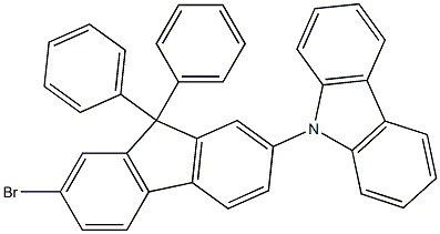 9-(7-溴-9,9-二苯基-9H-芴-2-基)-9H-咔唑结构式