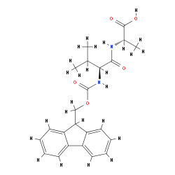 Fmoc-L-缬氨酰-L-丙氨酸结构式