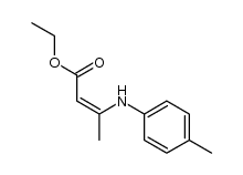 (Z)-3-(4-methyl-phenylamino)-but-2-enoic acid ethyl ester Structure
