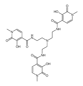 tris[(3-hydroxy-1-methyl-2-oxo-1,2-didehydropyridine-4-carboxamido)ethyl]amine Structure