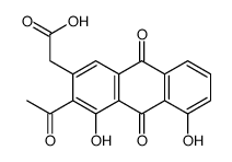2-(3-acetyl-4,5-dihydroxy-9,10-dioxoanthracen-2-yl)acetic acid结构式