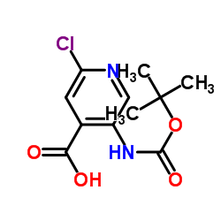 5-((叔丁氧羰基)氨基)-2-氯异烟酸结构式