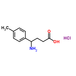 4-氨基-4-(对甲苯基)丁酸盐酸盐结构式