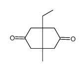 3a-ethyl-6a-methyl-1,3,4,6-tetrahydropentalene-2,5-dione结构式