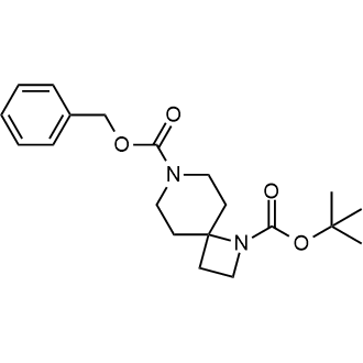 7-苄基1-(叔丁基)1,7-二氮杂螺[3.5]壬烷-1,7-二羧酸酯结构式
