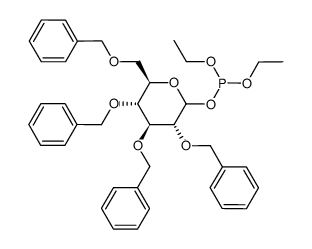 2,3,4,6-tetra-O-benzyl-D-glucopyranosyl diethyl phosphite结构式