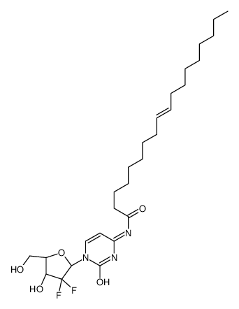 N-[1-[(2R,4R,5R)-3,3-difluoro-4-hydroxy-5-(hydroxymethyl)oxolan-2-yl]-2-oxopyrimidin-4-yl]octadec-9-enamide Structure