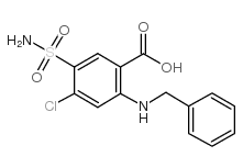 N-苯甲基-4-氯-5-氨磺酰邻氨基苯甲酸结构式