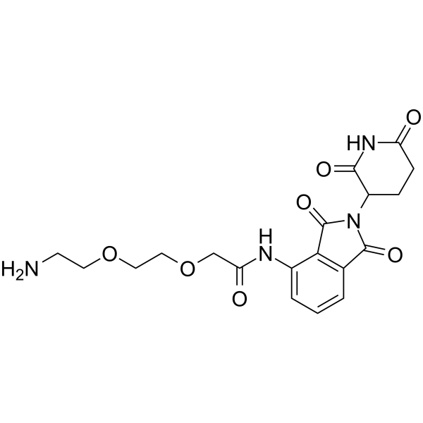 Thalidomide-amido-PEG2-NH2 structure